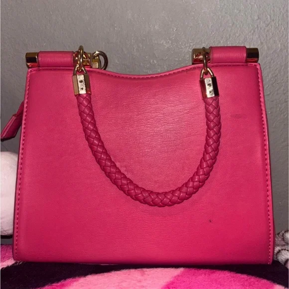 Bebe Fuchsia Quilted Satchel - Picture 2 of 3